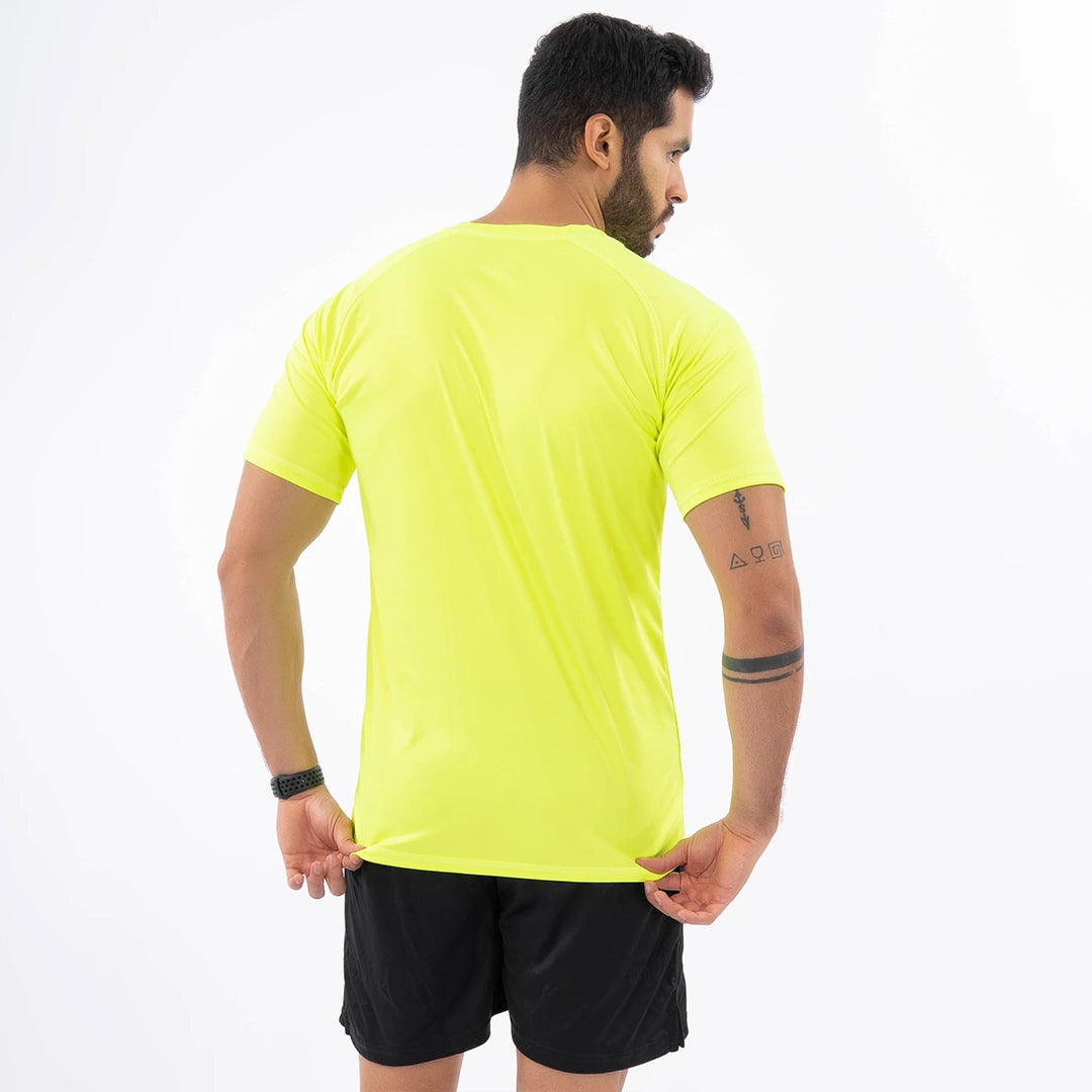 CAMISETA FIST PLUS ZISE UNICOLOR-AMARILLO NEON