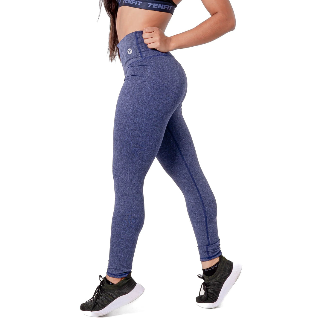 LEGGINS UNICOLOR - AZUL PETROLEO JASPE