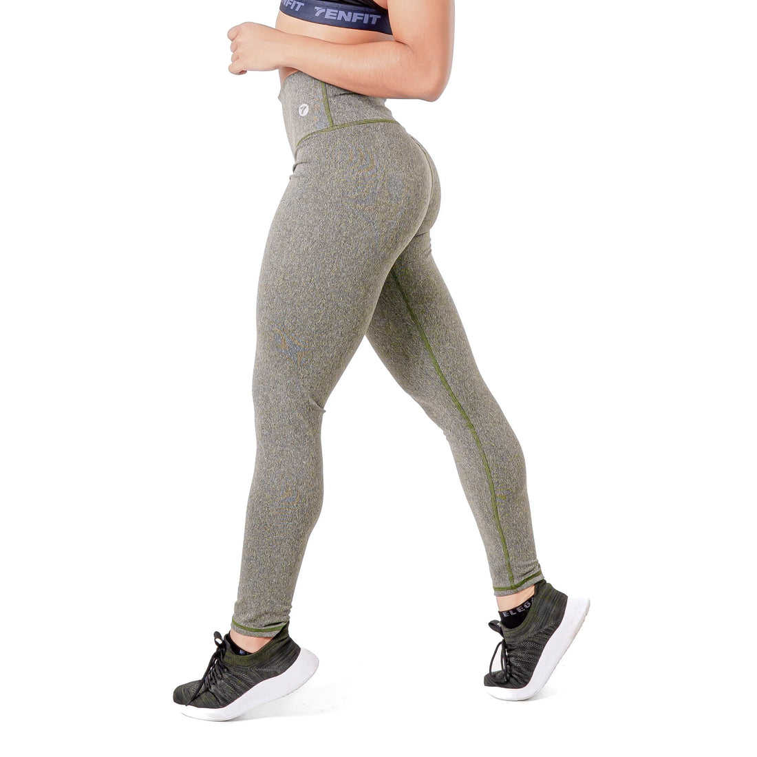 LEGGINS UNICOLOR - VERDE MILITAR JASPE