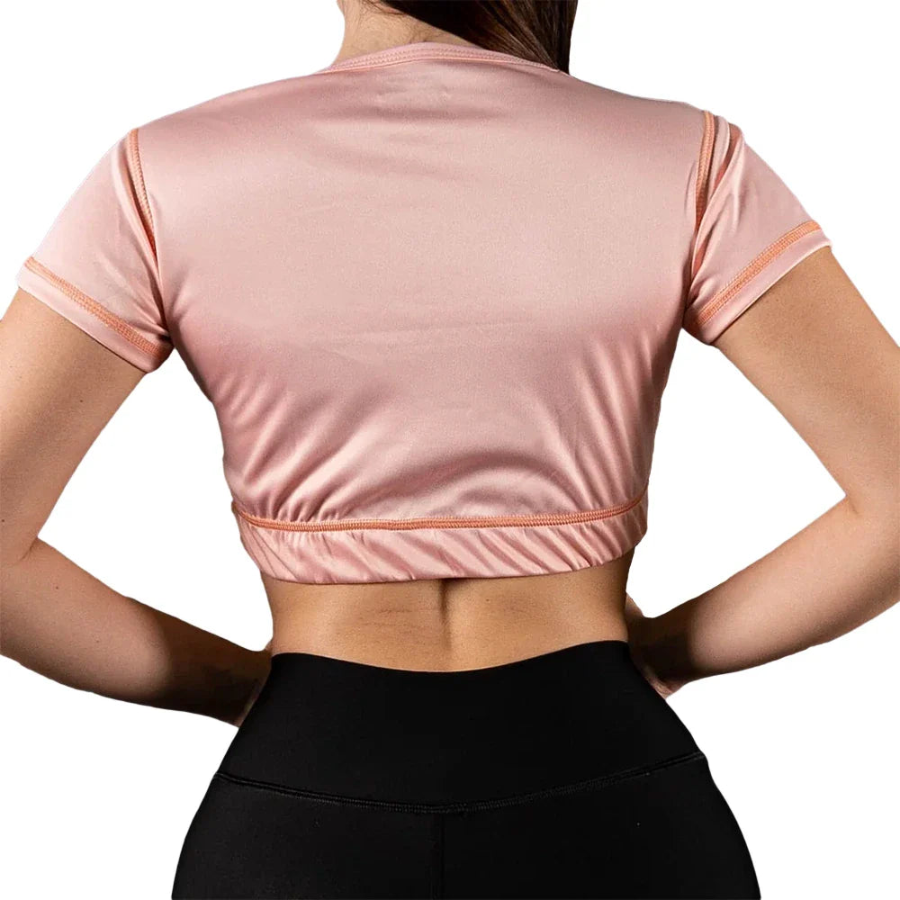 BUZO TOP MANGA CORTA- PALO DE ROSA