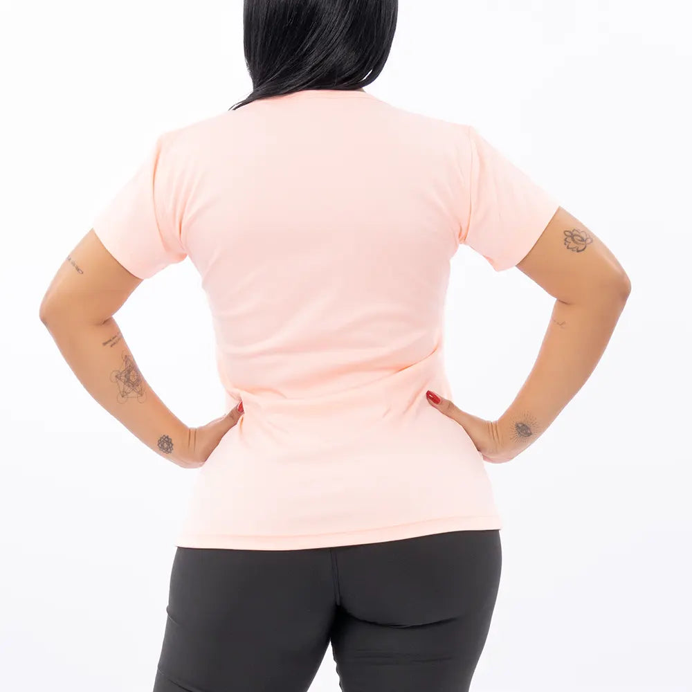 BLUSA MANGA CORTA PLUS SIZE-MANDARINA PASTEL