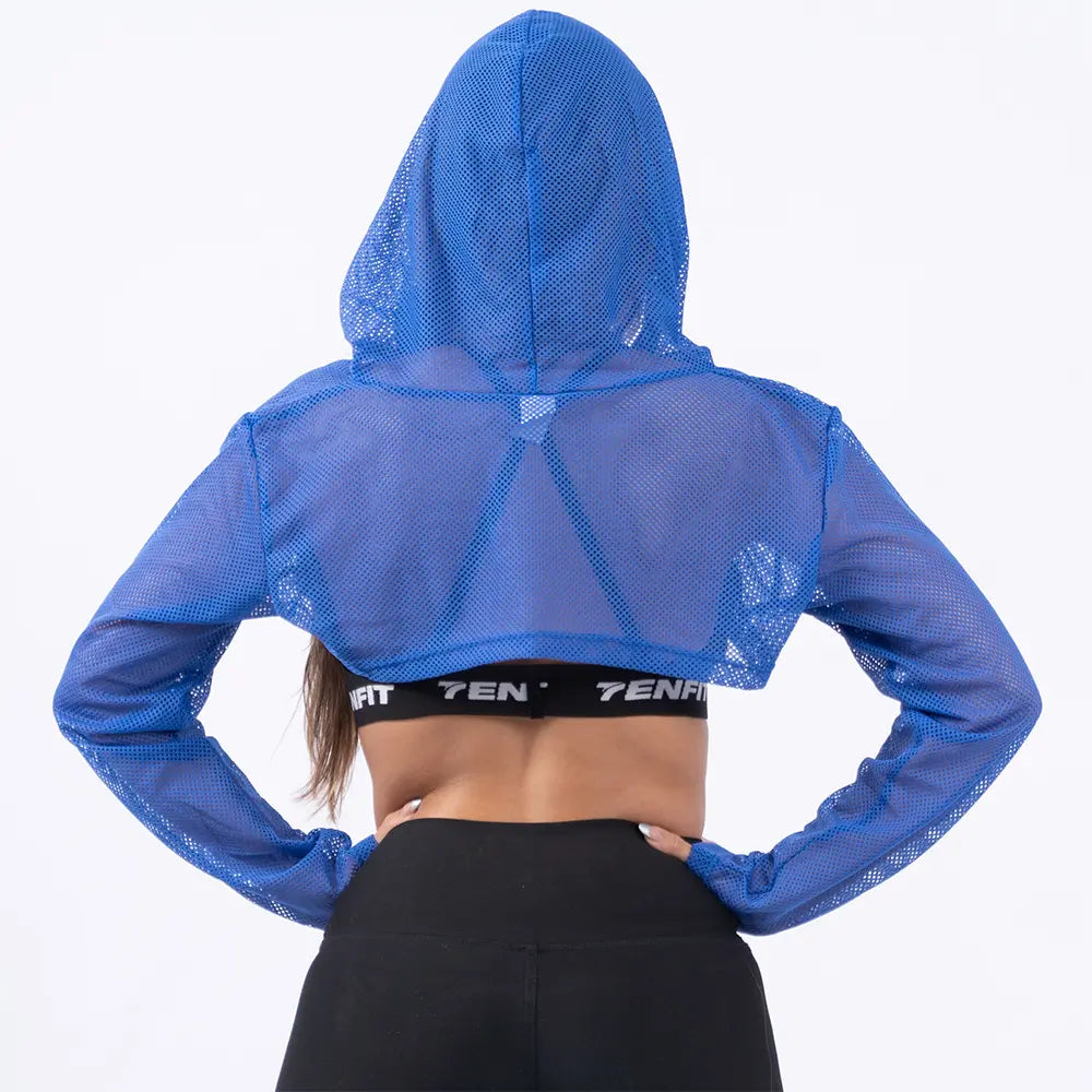 BUZO MALLA CAPOTA MINI - AZUL REY