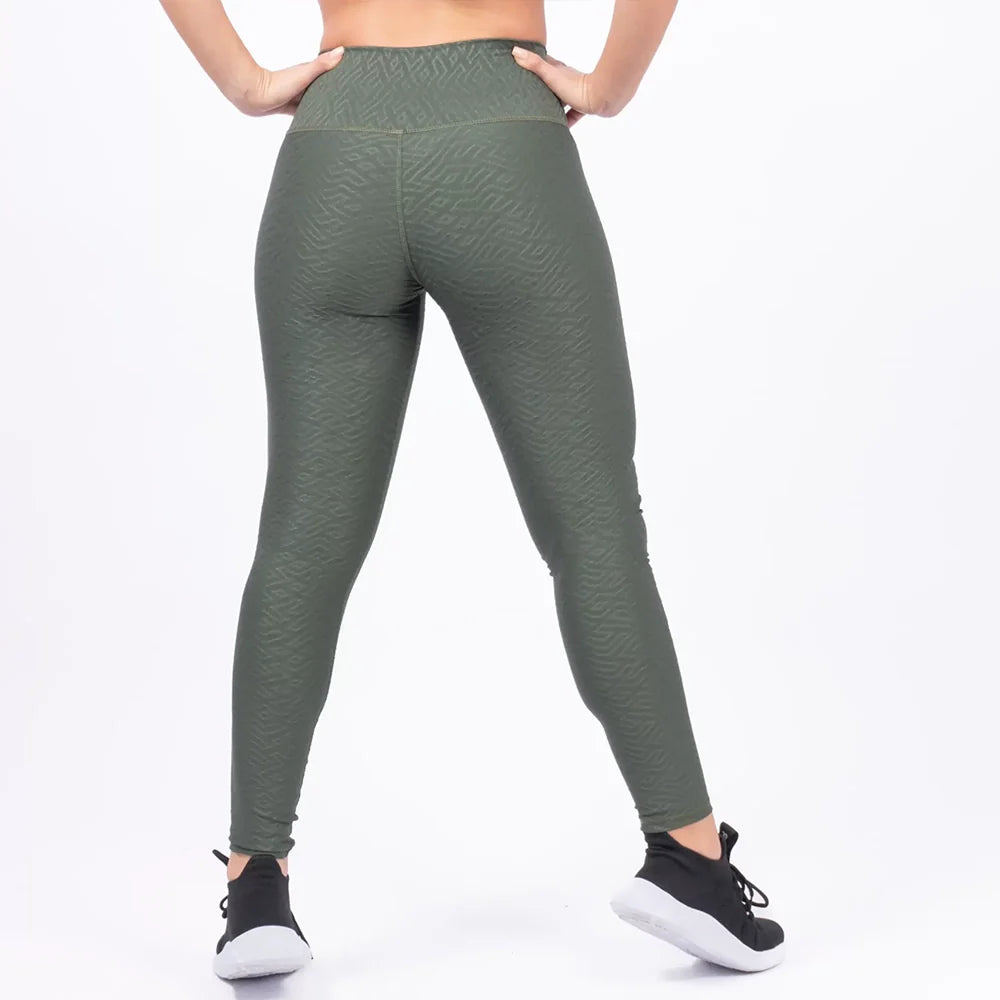 LEGGINS JACQUARD-VERDE MILITAR