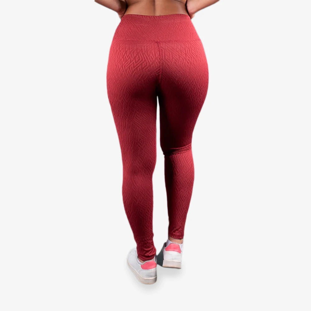LEGGINS JACQUARD-VINOTINTO