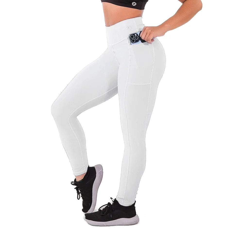 LEGGINS BOLSILLO UNICOLOR-BLANCO