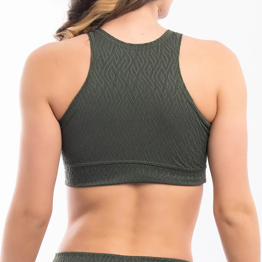 TOP ESQUELETO JACQUARD-VERDE MILITAR