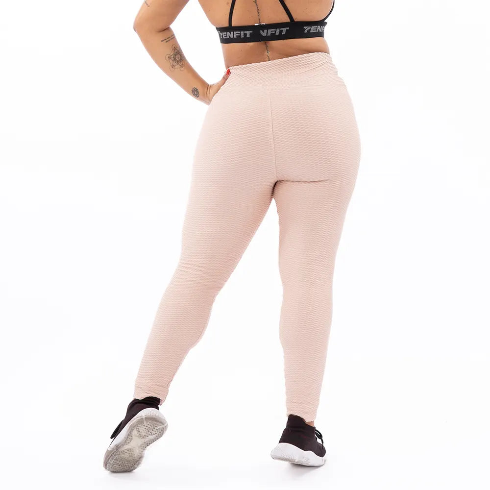 LEGGINS PLUS SQUARE-PALO ROSA METALIZADO