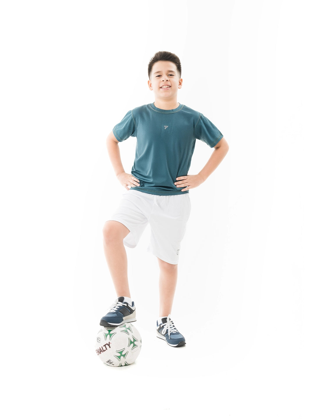 CAMISETA JUNIOR UNICOLOR -  VERDE JADE JASPE