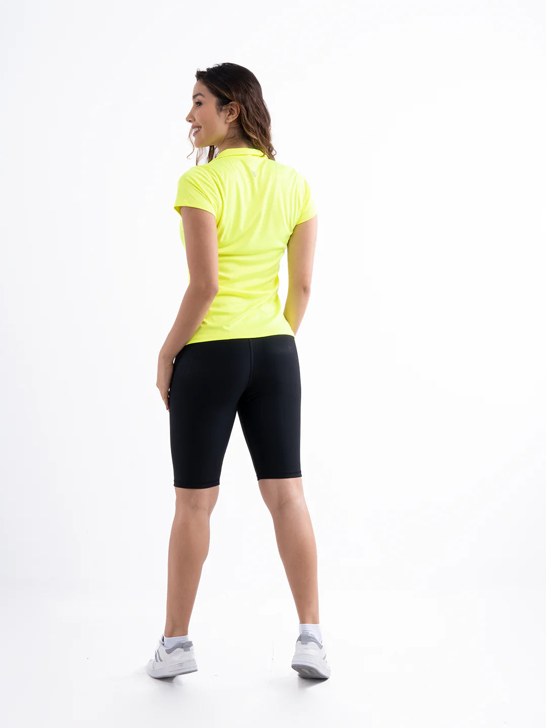 CAMISETA ROLLING  MANGA CORTA MUJER - AMARILLO NEON