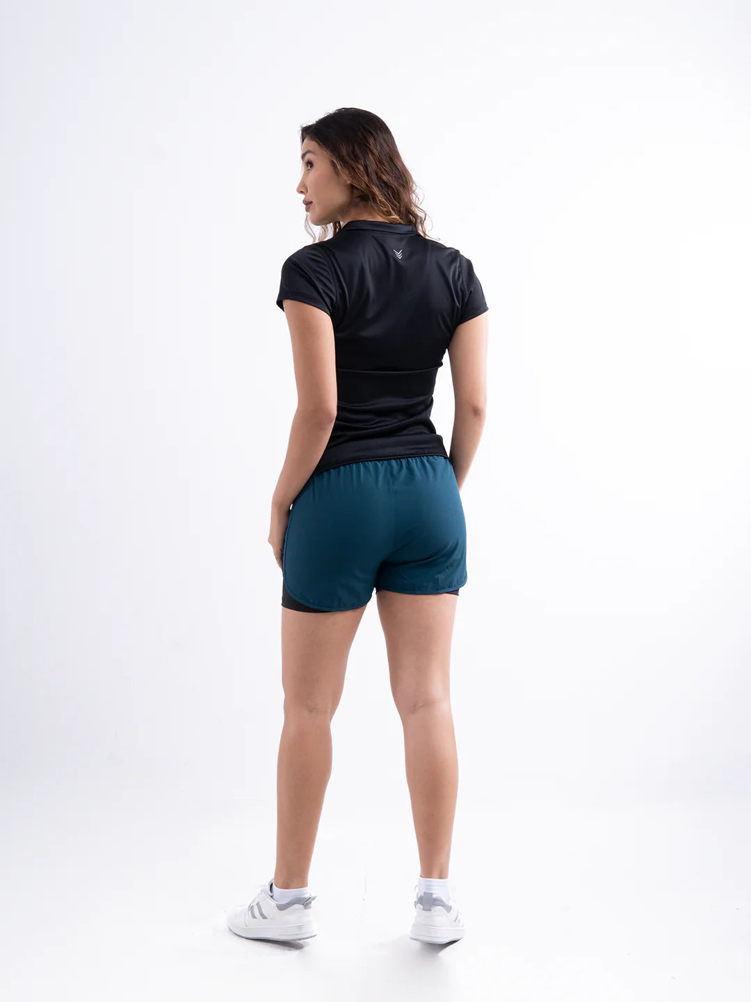 CAMISETA ROLLING  MANGA CORTA MUJER - NEGRO