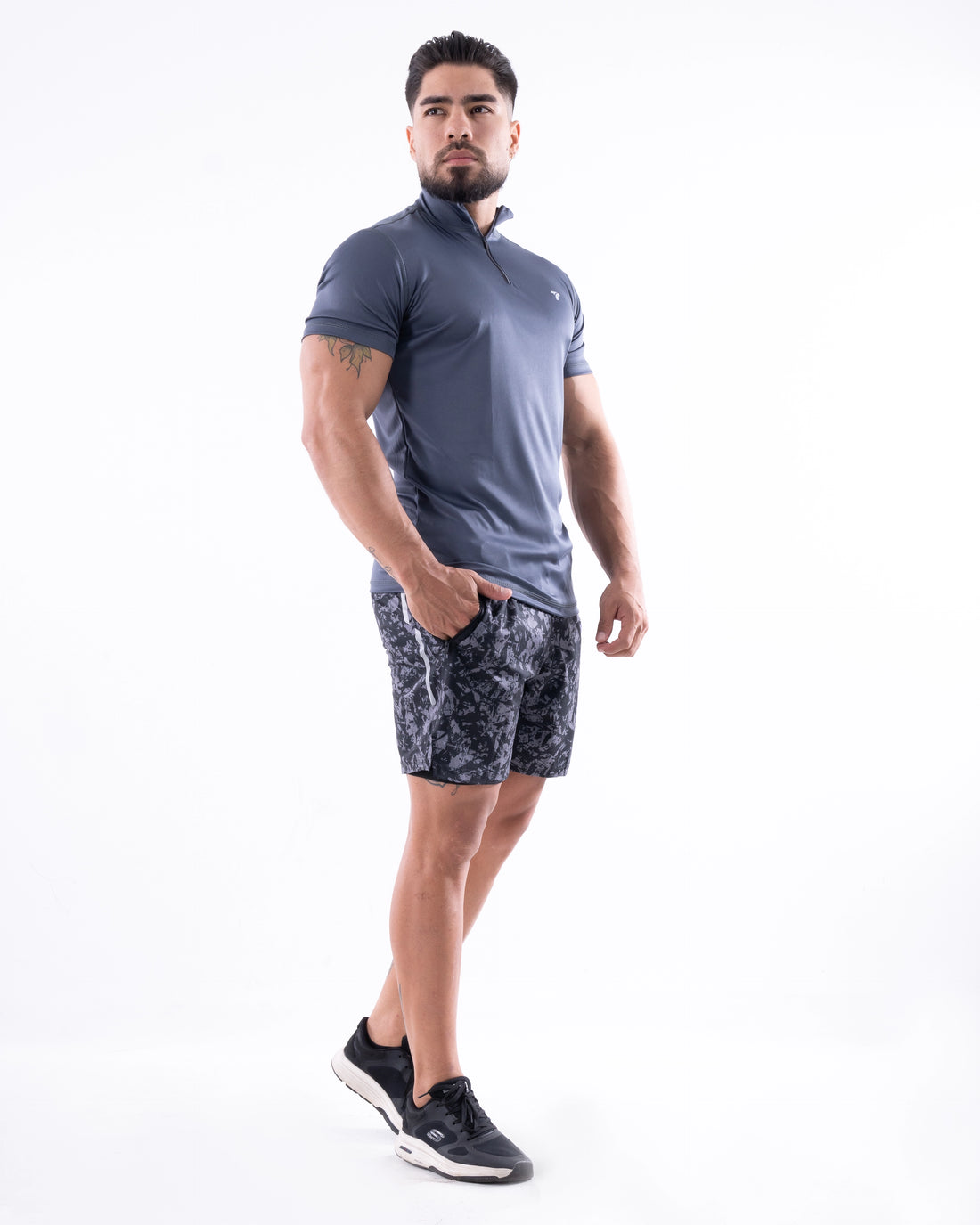 BUZO ROLLING MANGA CORTA HOMBRE - GRIS OSCURO