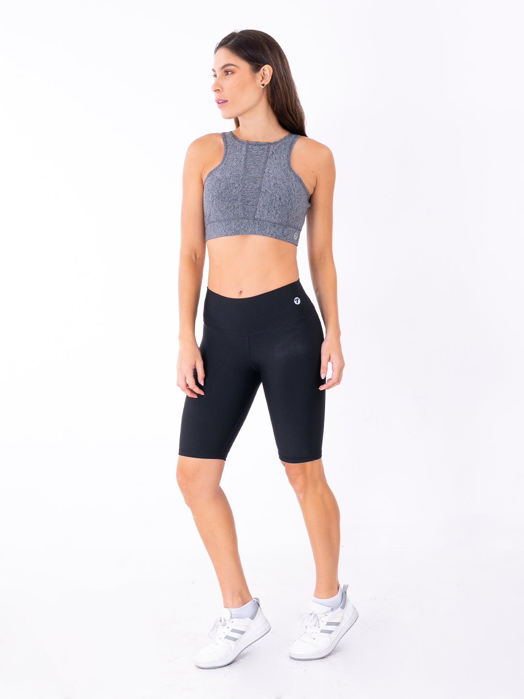 TOP STYLISH UNICOLOR - GRIS JASPE OSC