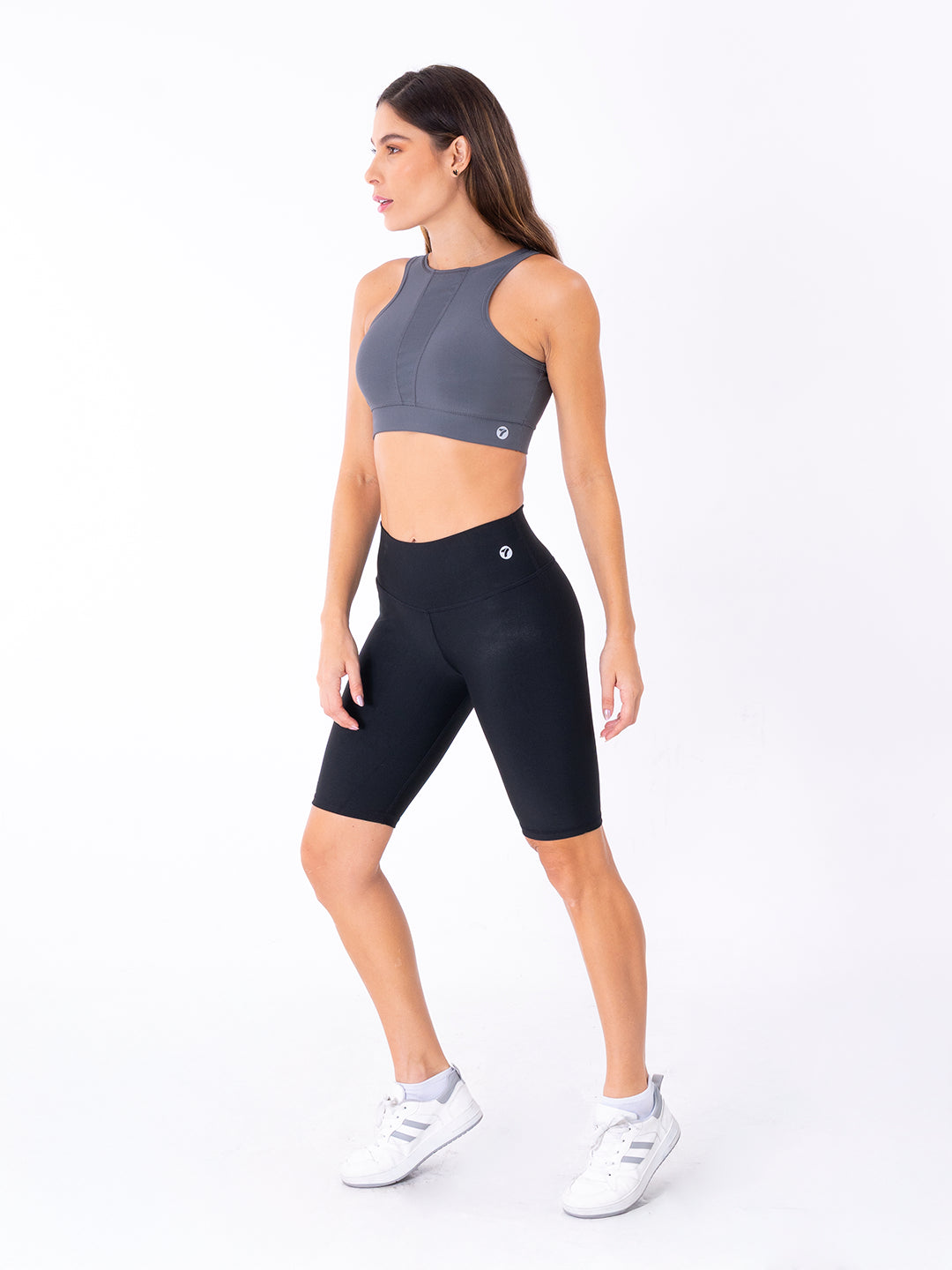 TOP STYLISH UNICOLOR - GRIS OSCURO