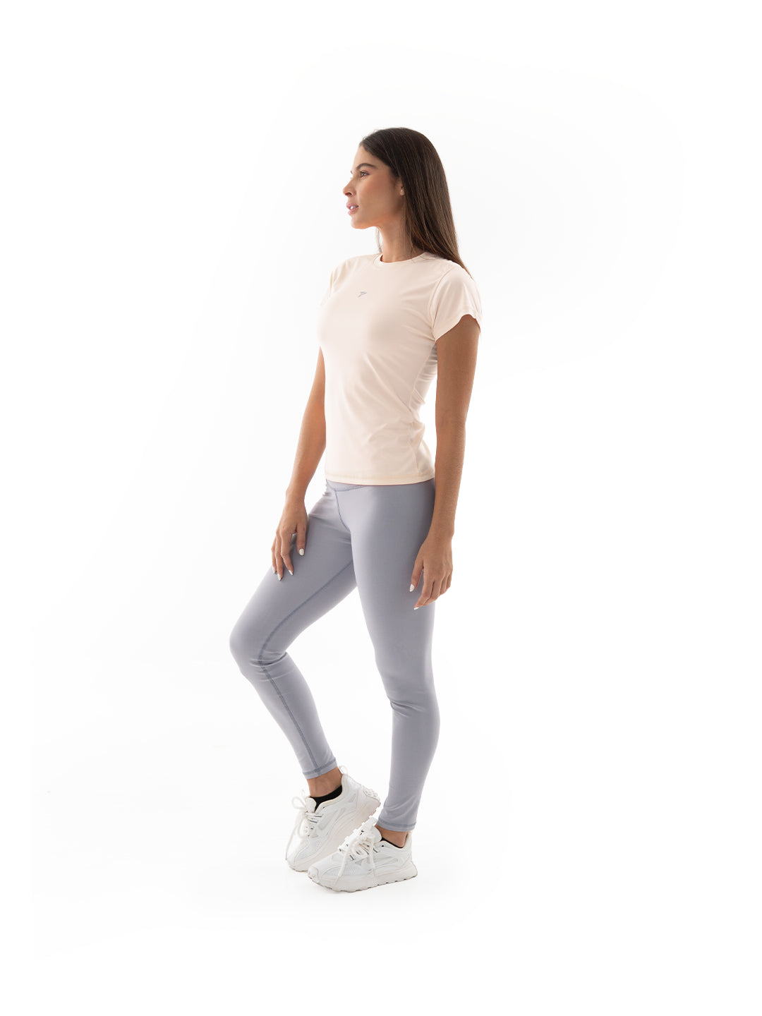 CAMISETA COMPRESION DAMA -  ALMENDRA