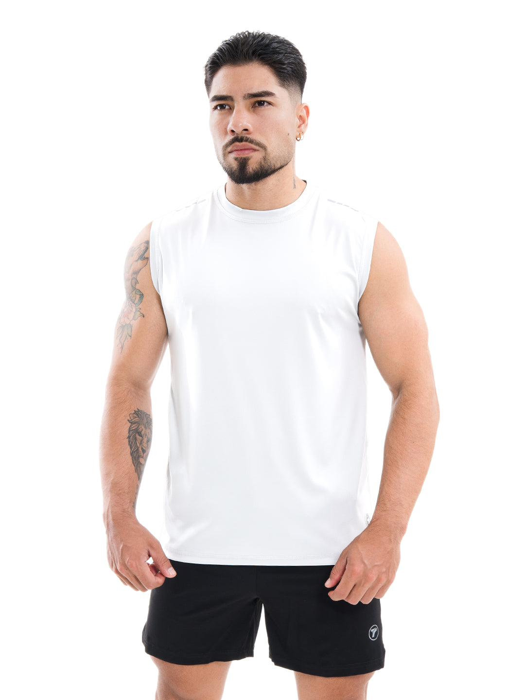 CAMISETA SIN MANGAS ASTRO UNICOLOR -  BLANCO