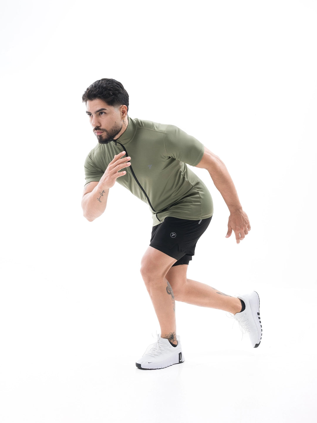 CAMISETA ROLLING PRO HOMBRE - VERDE MILITAR