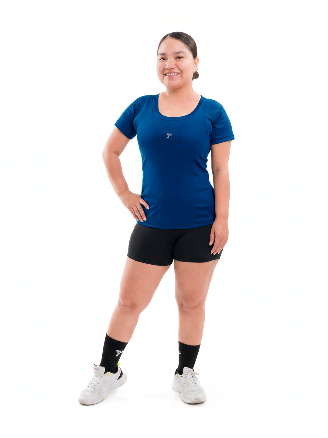 BLUSA EVOLUTION PLUS SIZE -  AZUL PETROLEO