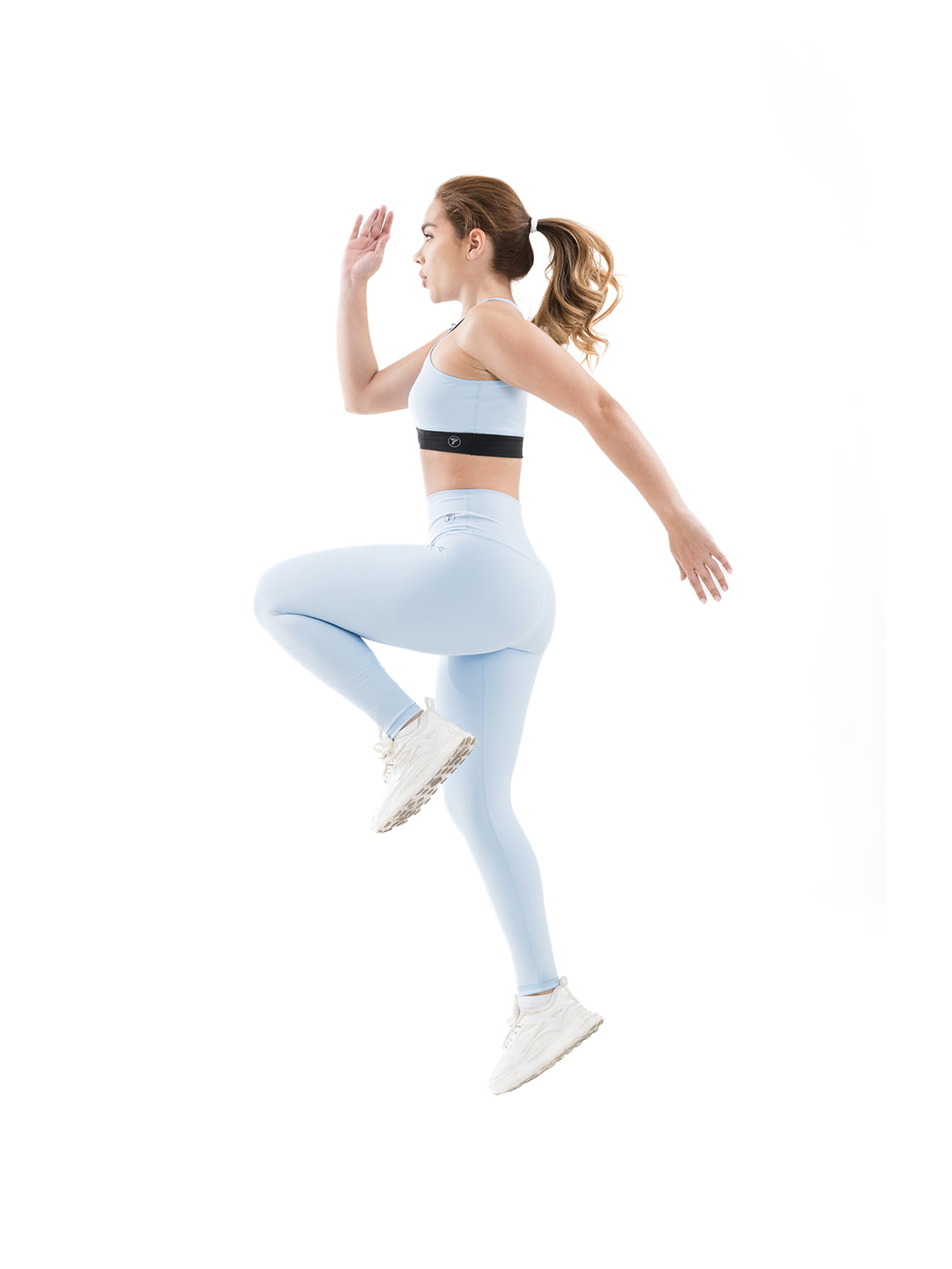 CONJUNTO NYLON UNICOLOR -  AZUL CELESTE