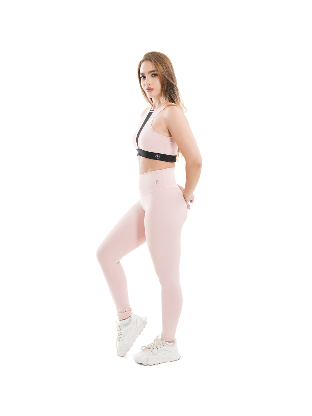 CONJUNTO NYLON UNICOLOR - ROSA CREPE CLARO