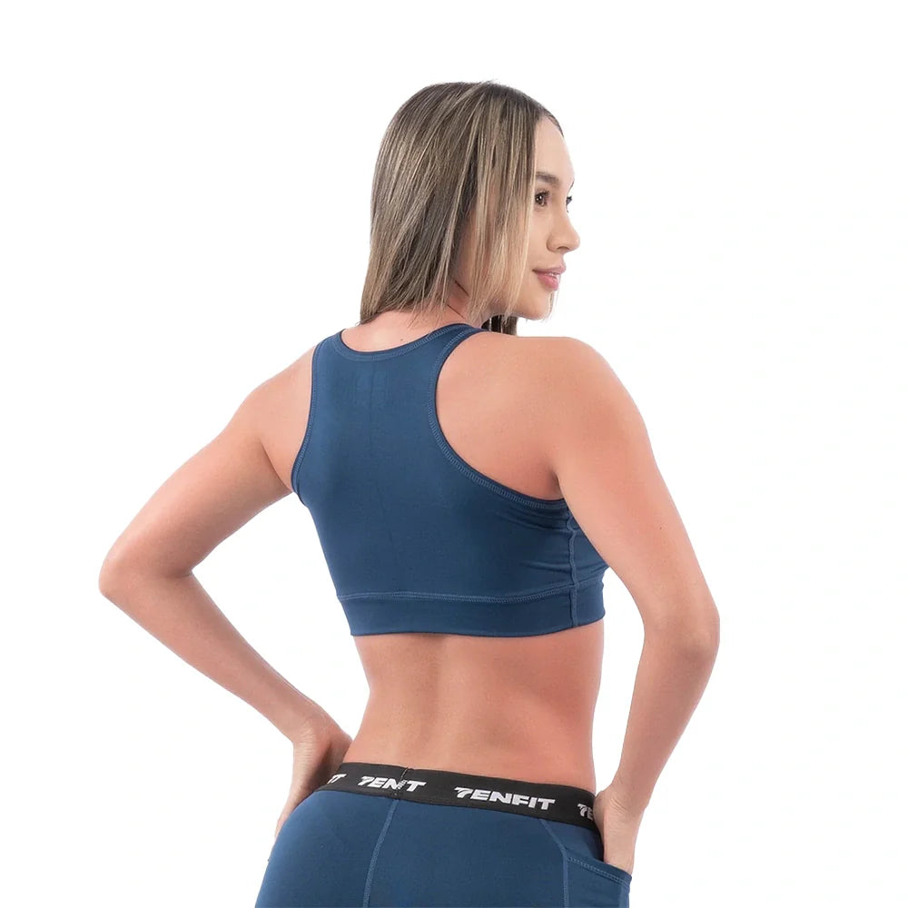TOP ESQUELETO UNICOLOR-AZUL PETROLEO