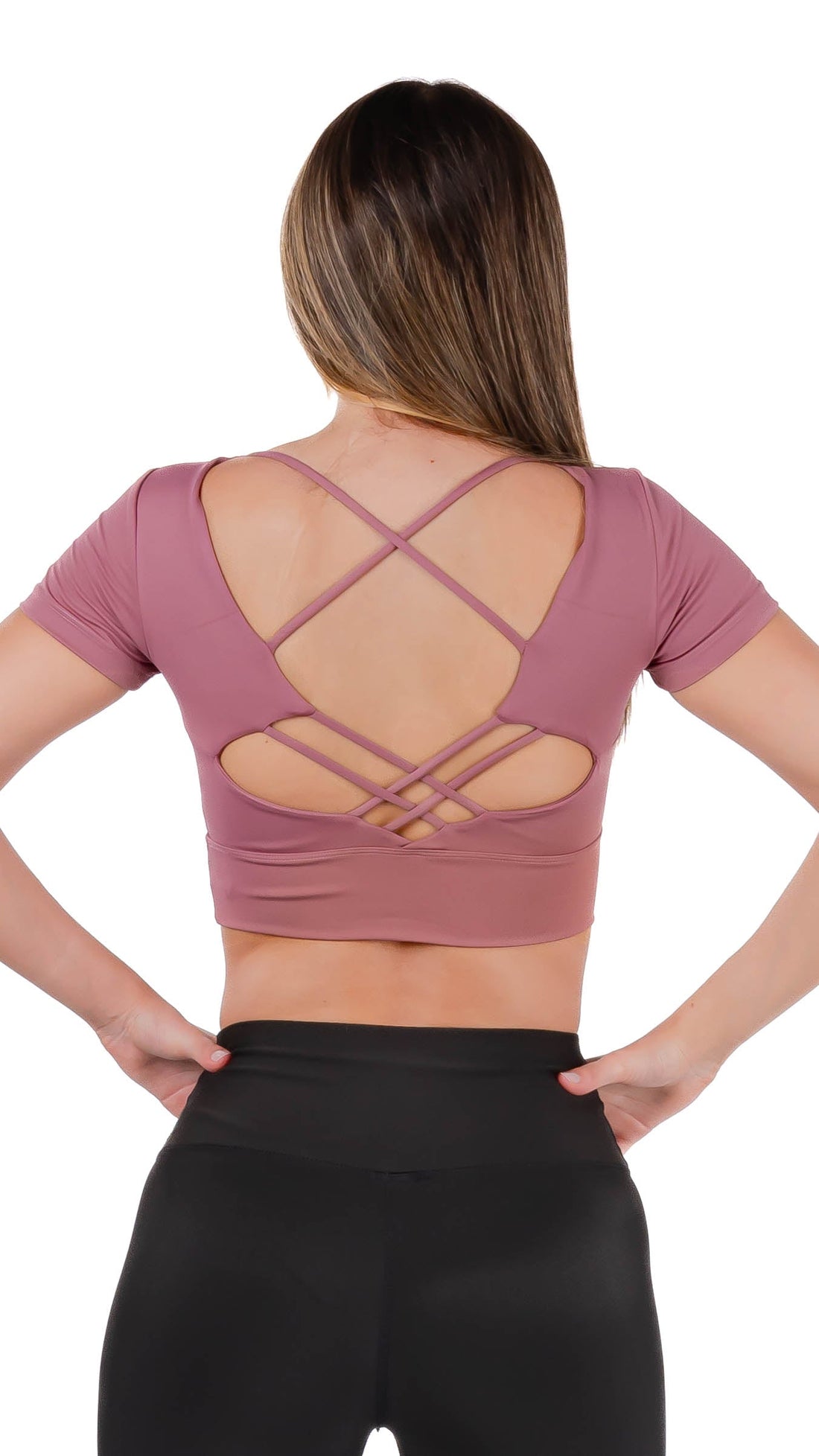 CROP TOP SARUX - ROSA CREPE